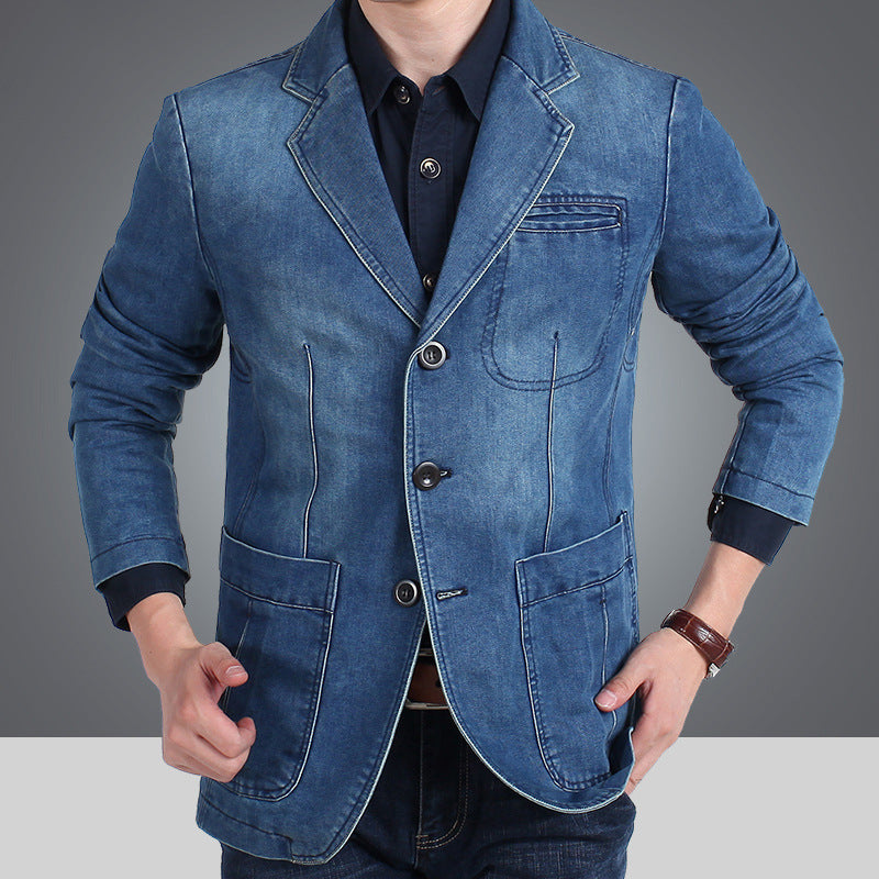 Mens Casual Denim Suit