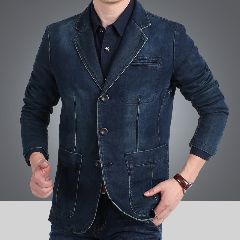 Mens Casual Denim Suit