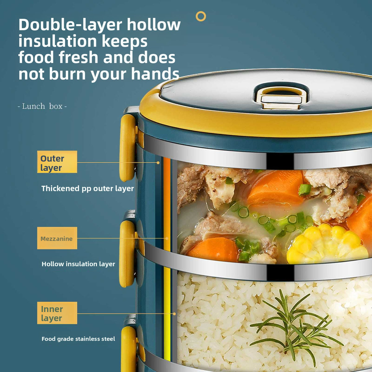 Multi-layer Stainless Steel Lunch Box