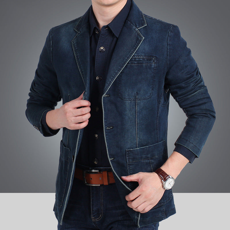 Mens Casual Denim Suit