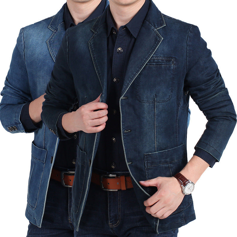 Mens Casual Denim Suit